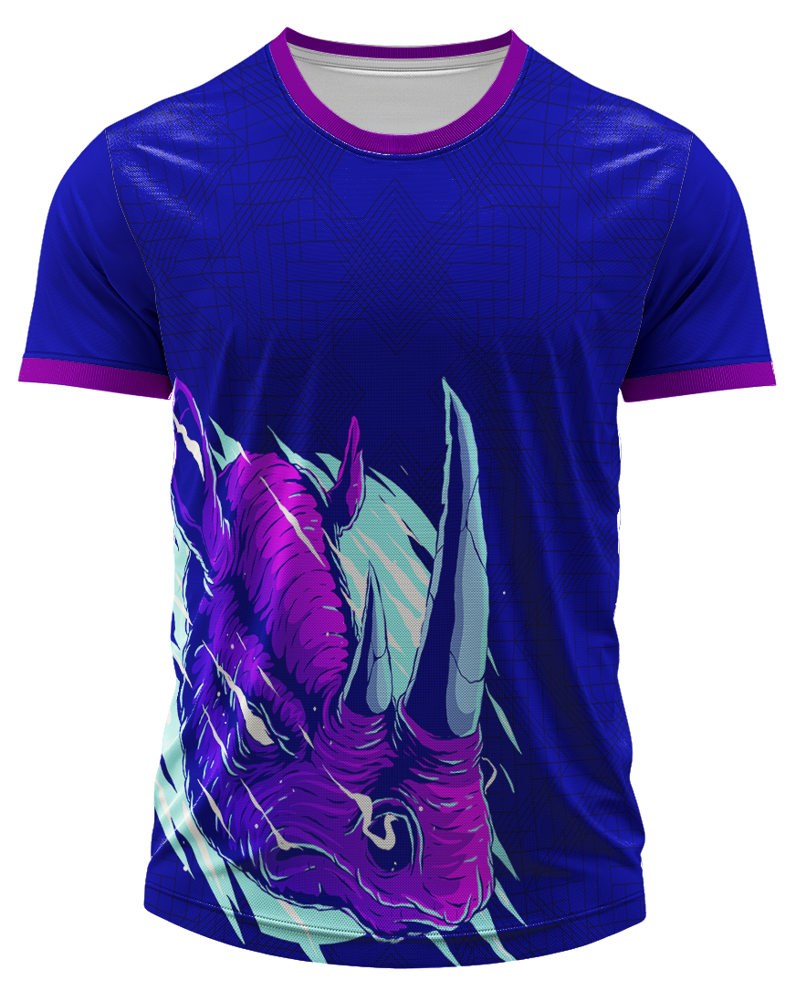 Arte Digital Camisa Interclasse Rinoceronte Urbano