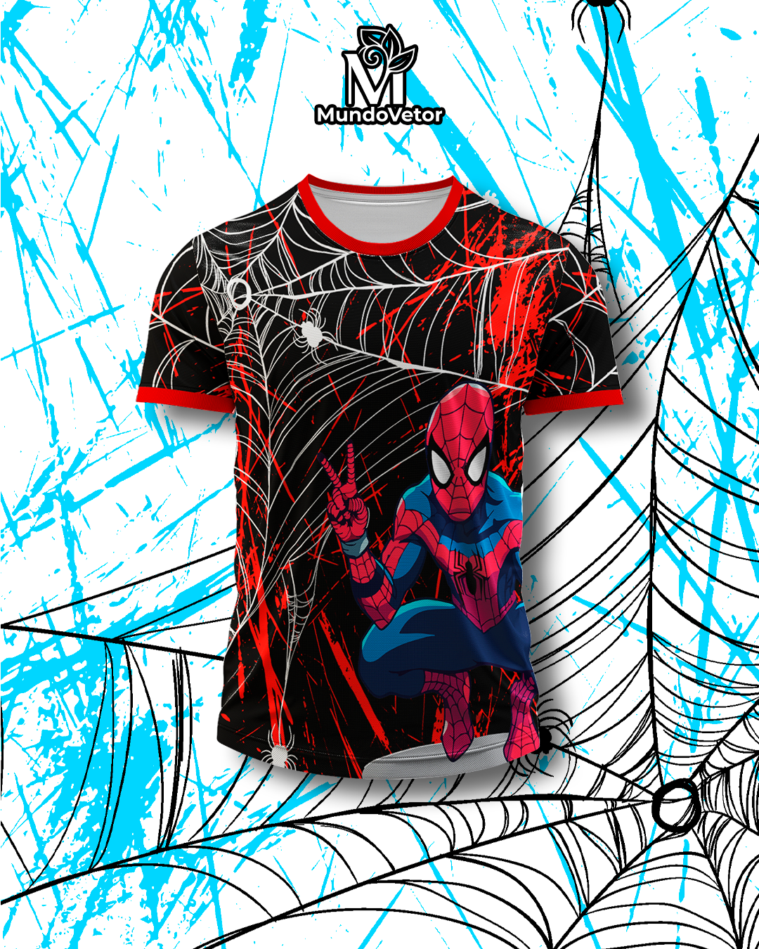 Arte Digital Camisa Interclasse Homem-Aranha e Venom