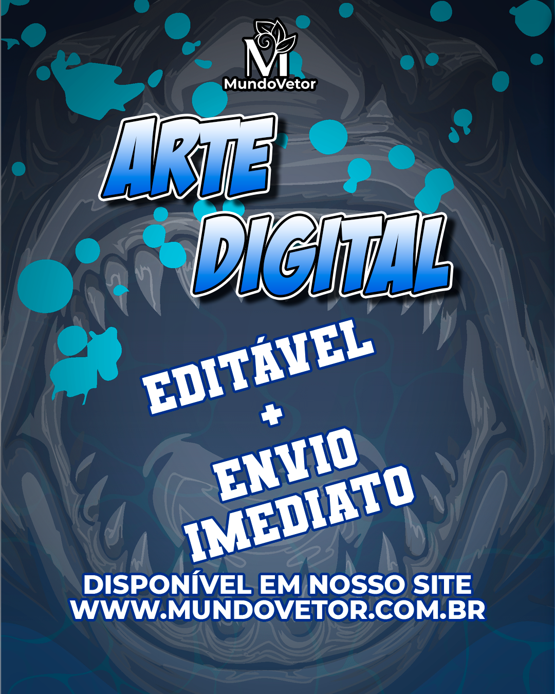 Arte Digital Camisa Interclasse Tubarão Dominante
