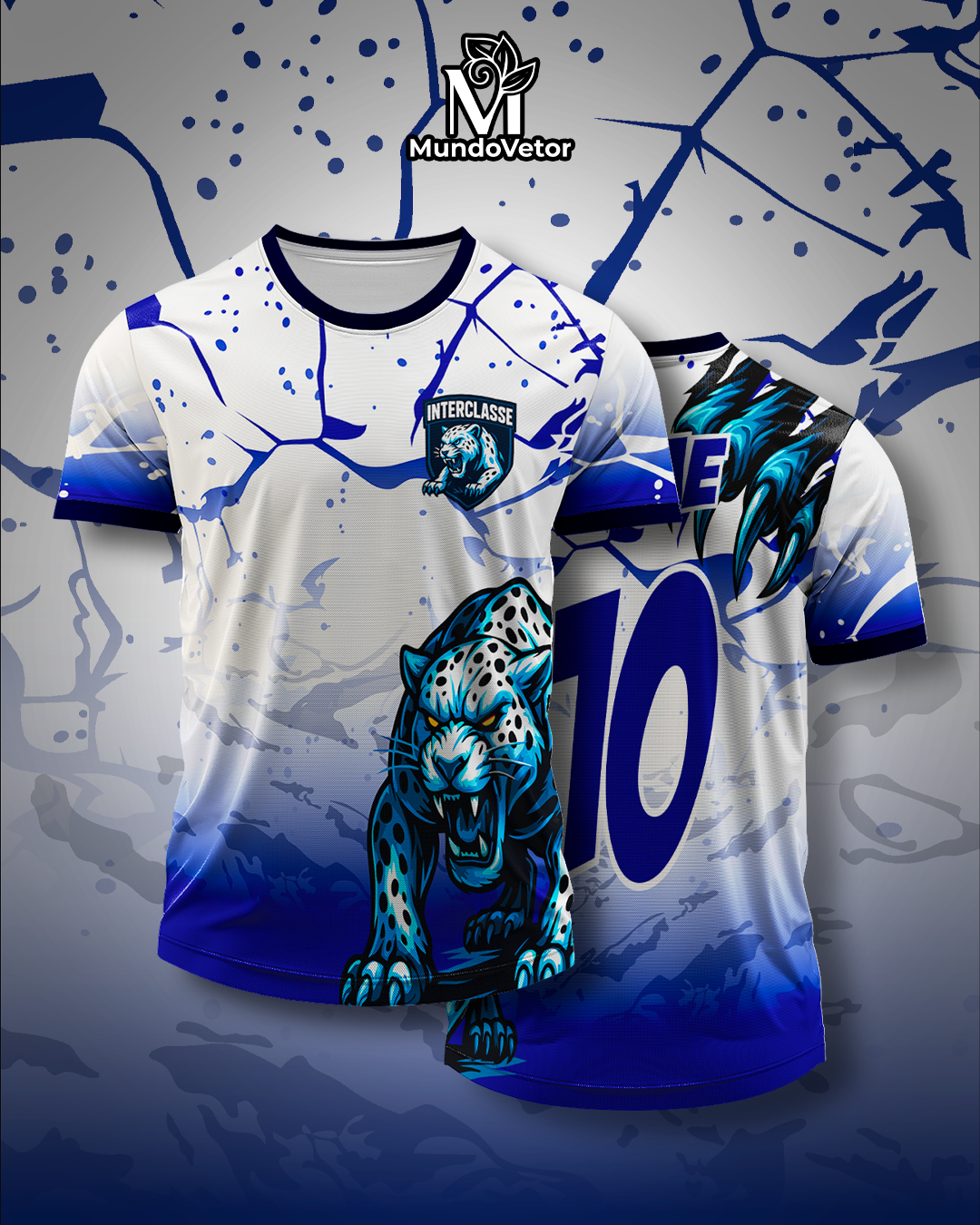Arte Digital Camisa Interclasse Tigre Branco