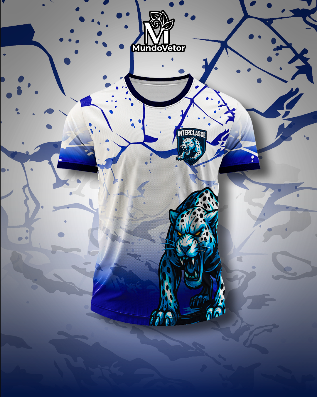Arte Digital Camisa Interclasse Tigre Branco