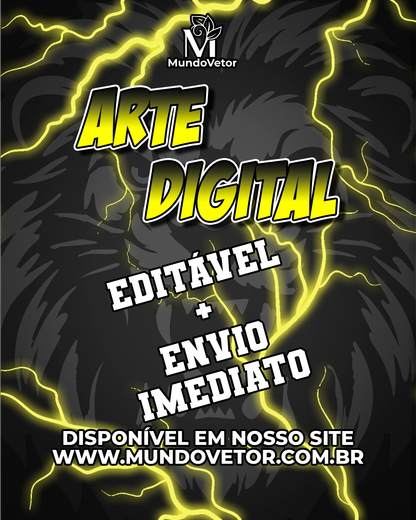 Arte Digital Camiseta Interclasse Leão