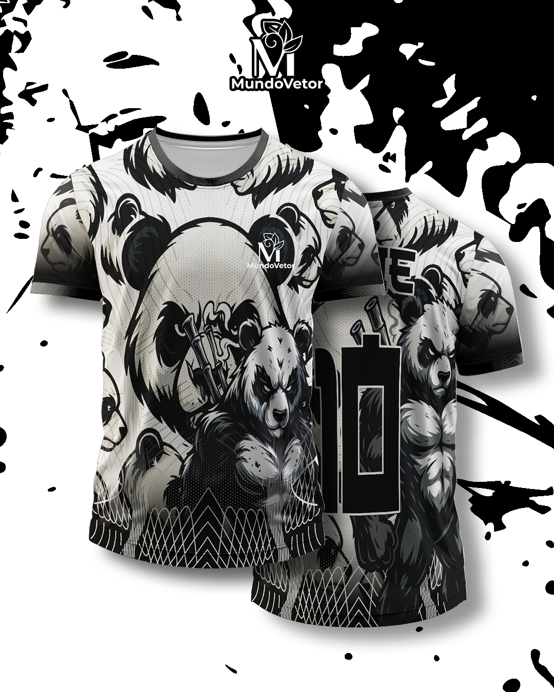 Arte Digital Camisa Interclasse Panda Samurai 2025