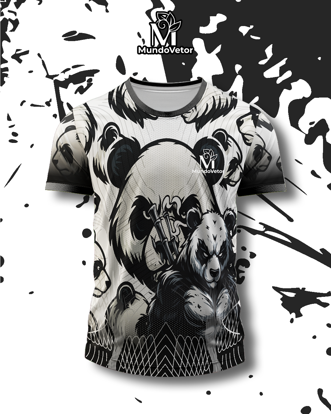 Arte Digital Camisa Interclasse Panda Samurai 2025