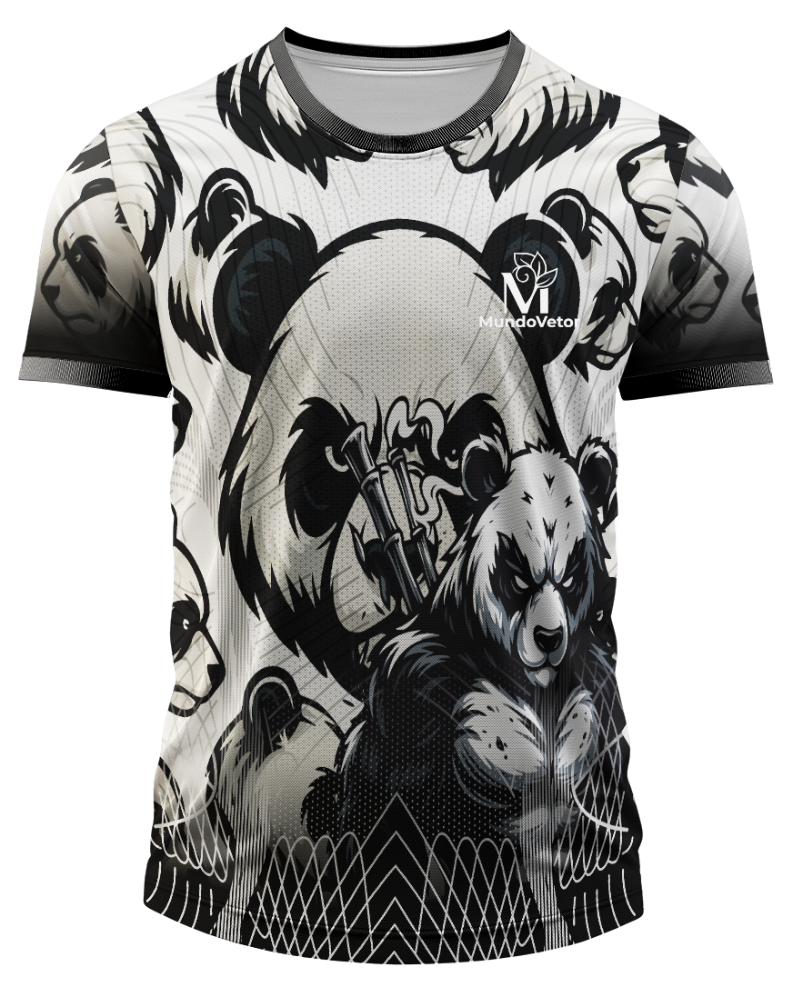 Arte Digital Camisa Interclasse Panda Samurai 2025