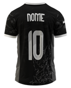 design vetorial dragão preto banguela camisa interclasse