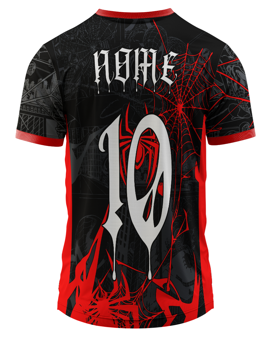 design vetorial herói homem aranha camisa interclasse