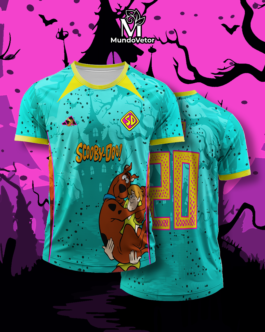 arte cdr scooby doo editável para sublimação