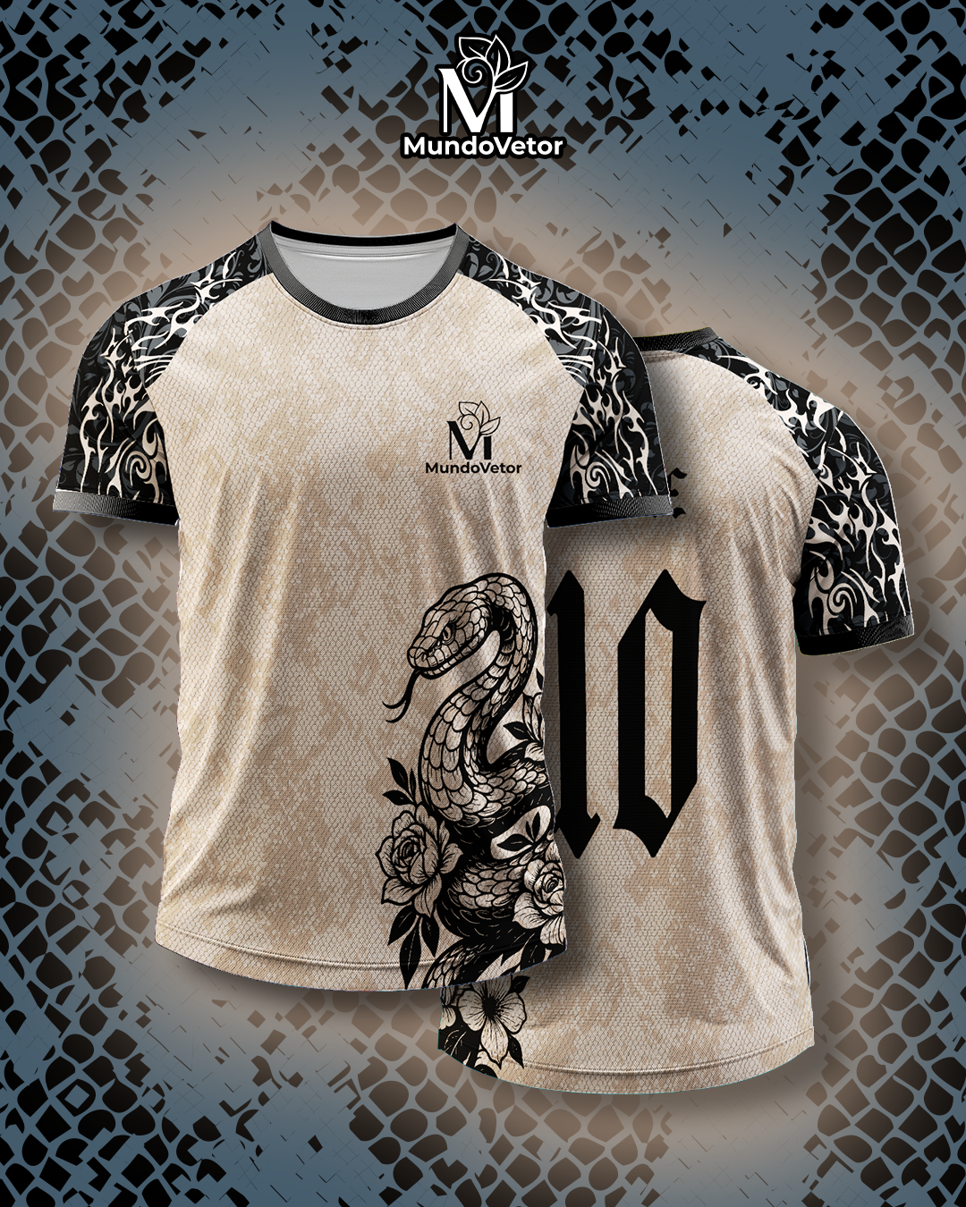 arte cdr cobra editável para sublimação