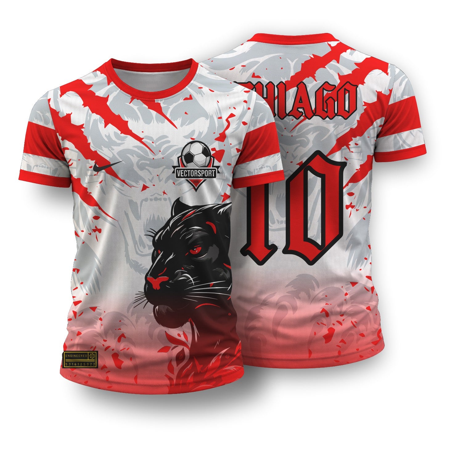Arte Digital Camisa Interclasse Pantera Vermelha