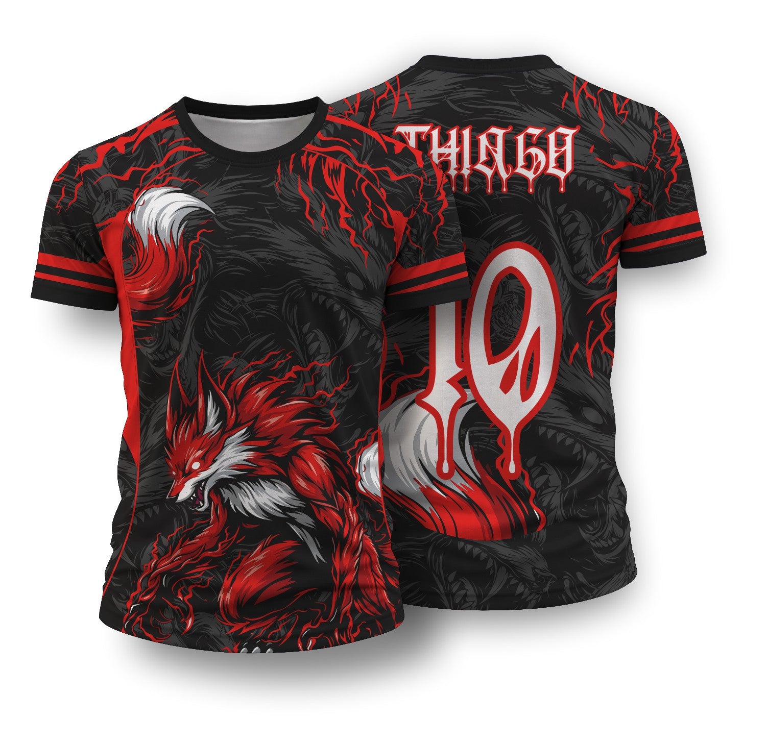 Arte Digital Camisa Interclasse Lobo Red