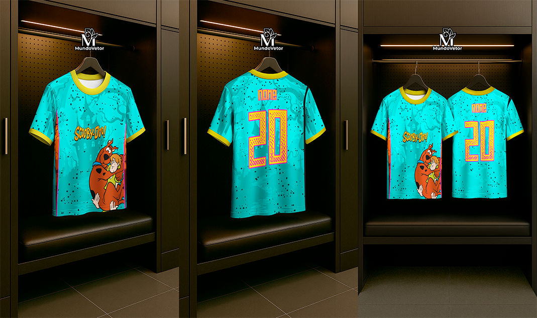 mockup de camiseta realista para artes digitais