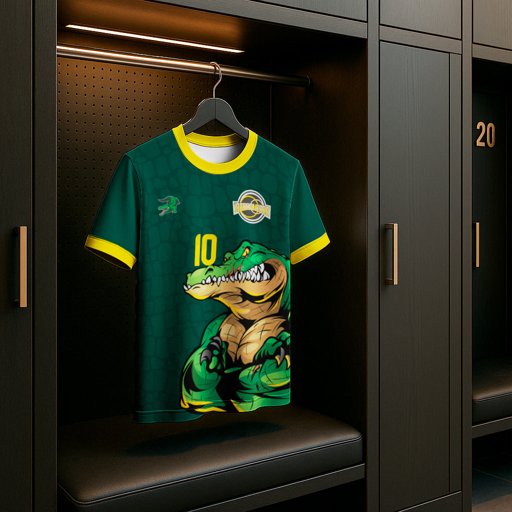 Arte Digital Camiseta Interclasse Crocodilo Selvagem