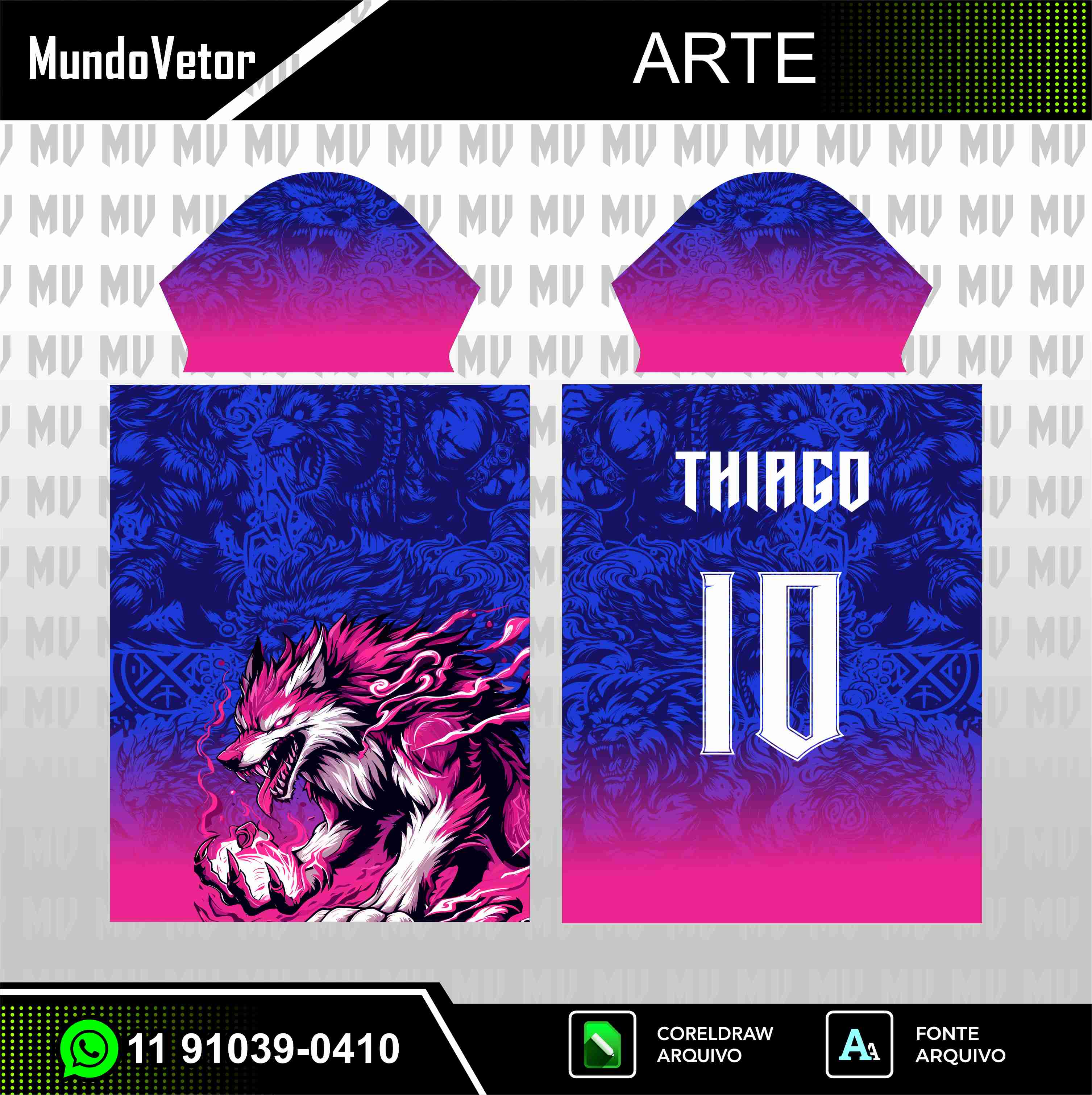 Arte Digital Camisa Interclasse Lobo 2026
