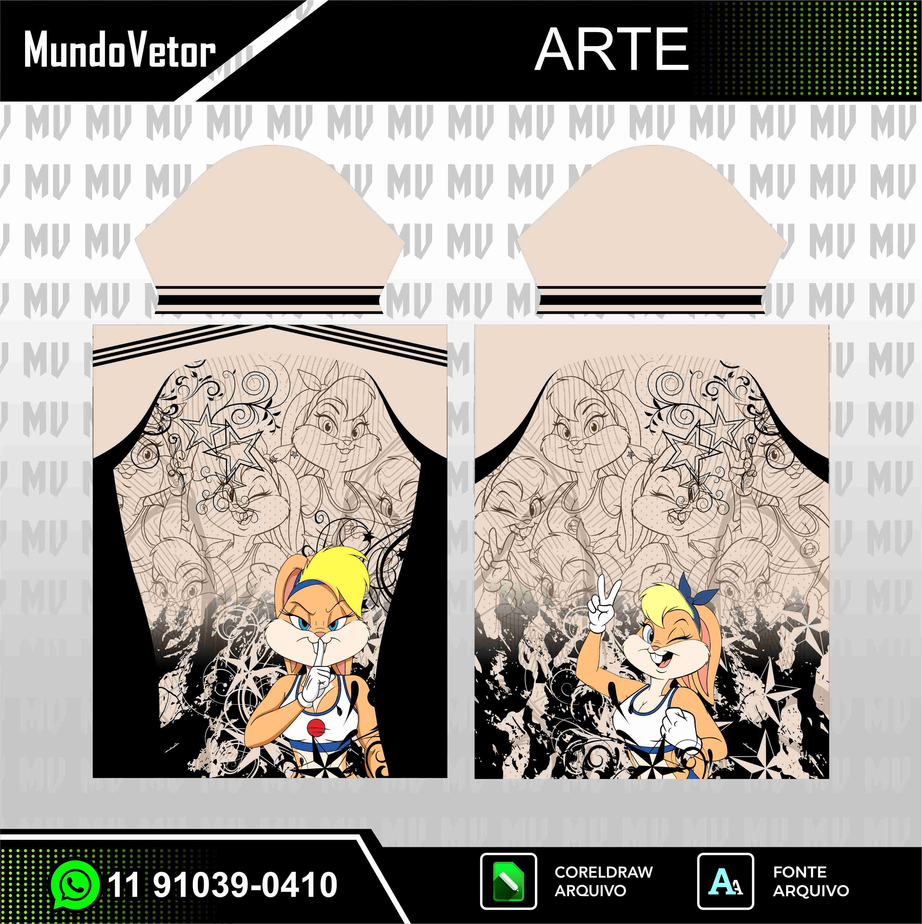 Arte Digital Camisa Interclasse Lola - LooneyTunes