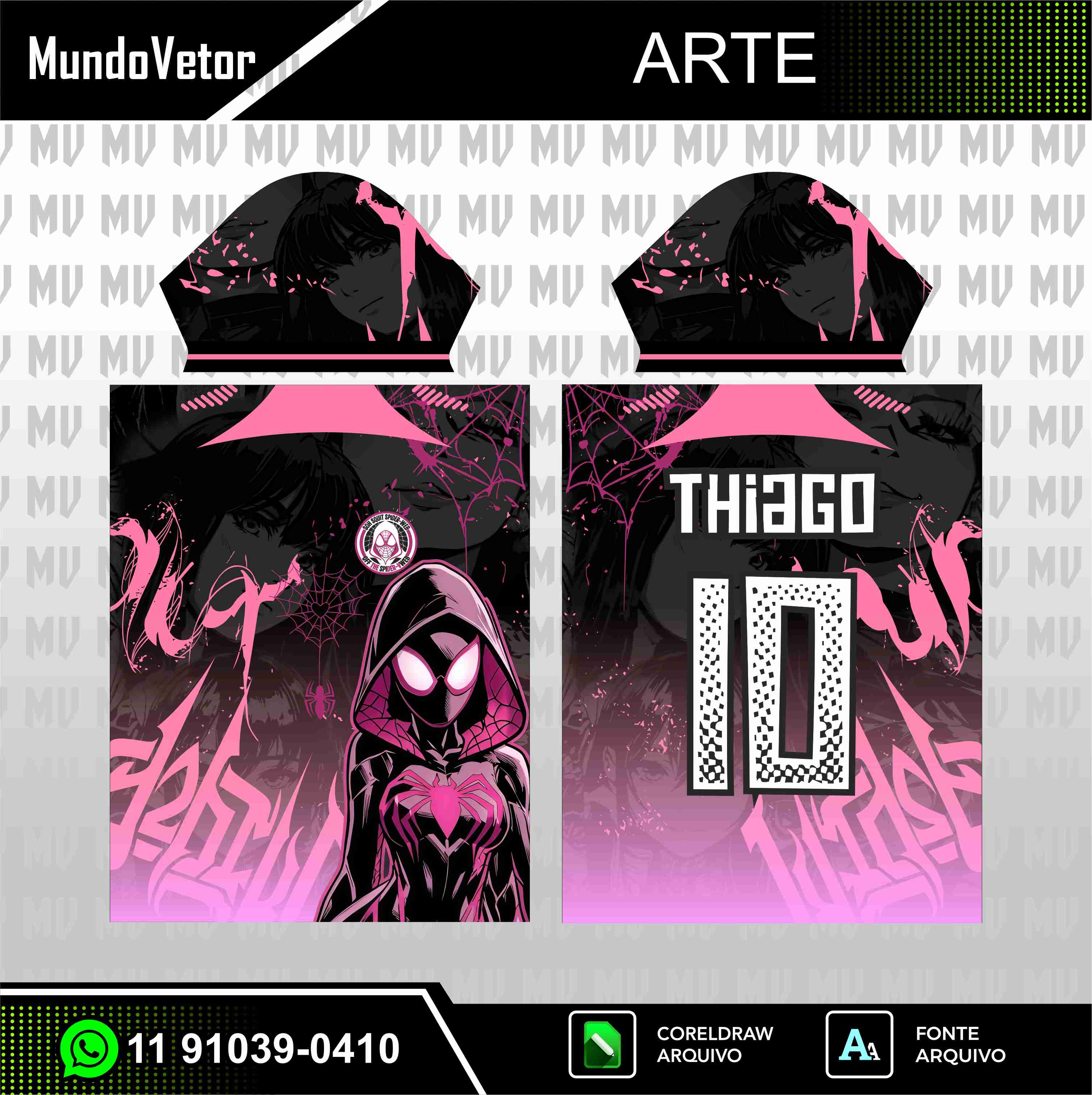 Arte Digital Camisa Interclasse Mulher-Aranha 2026
