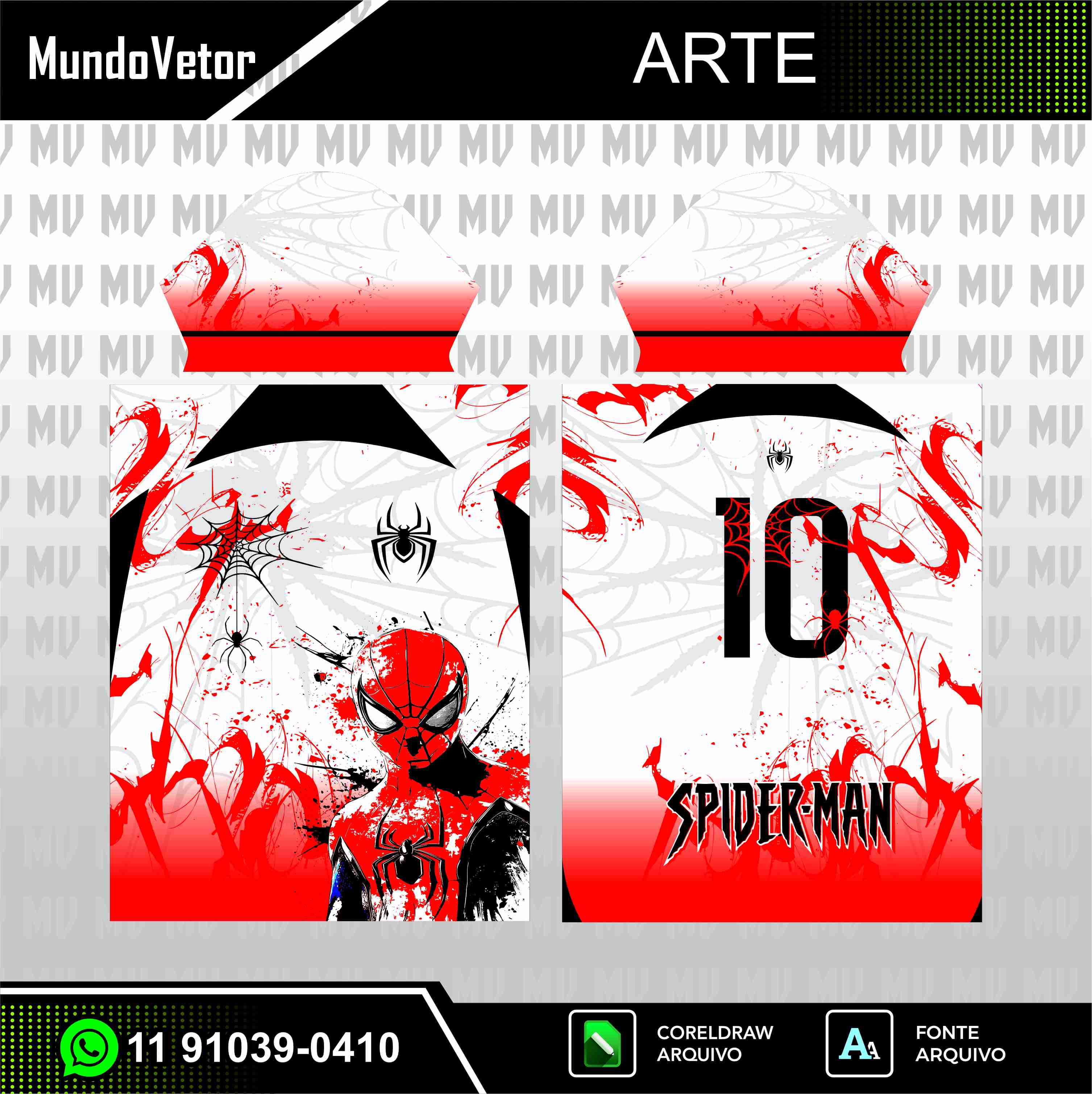 Arte Digital Camisa Interclasse Homem-Aranha 2