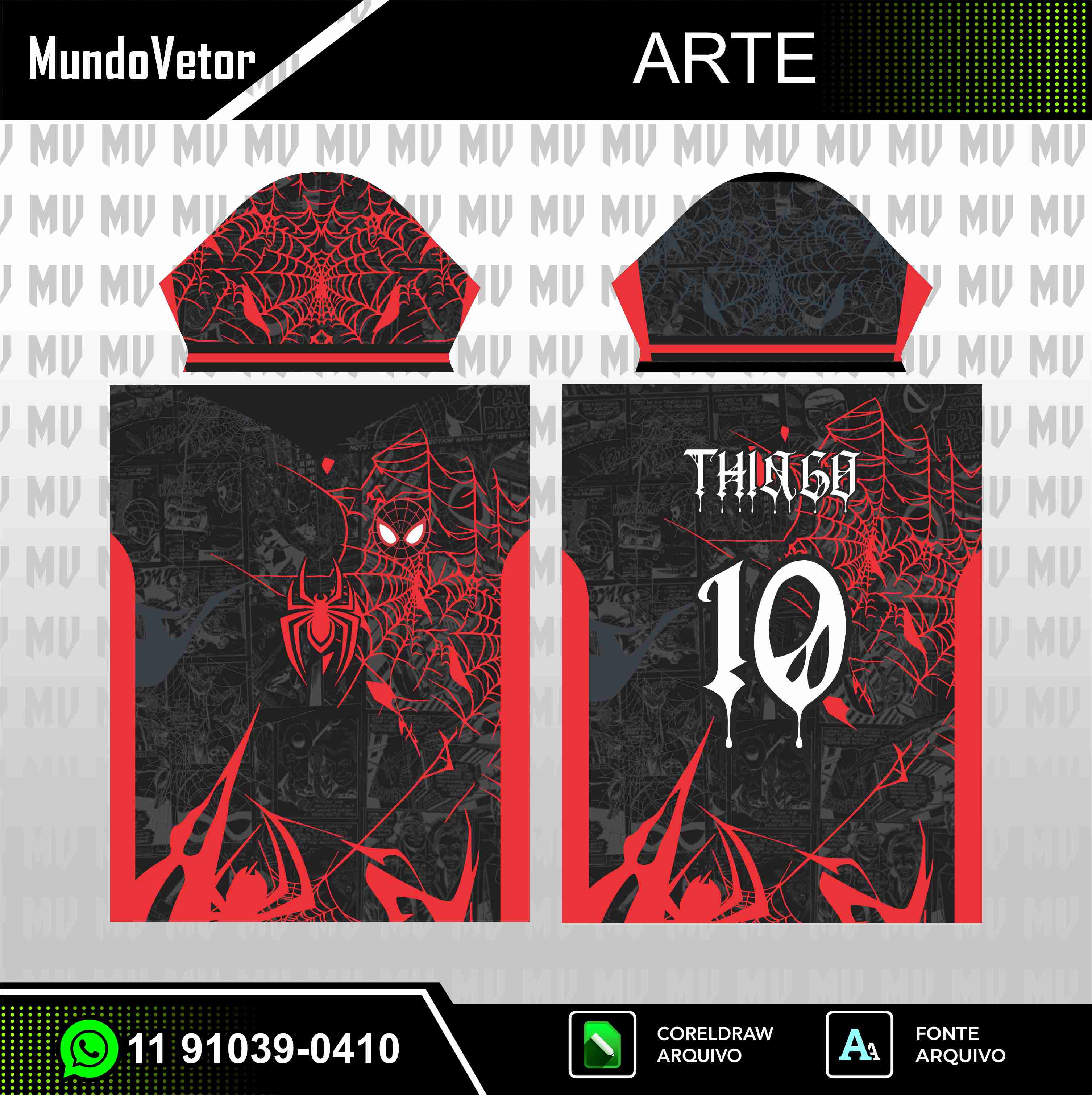 Arte Digital Camisa Interclasse SpiderMan