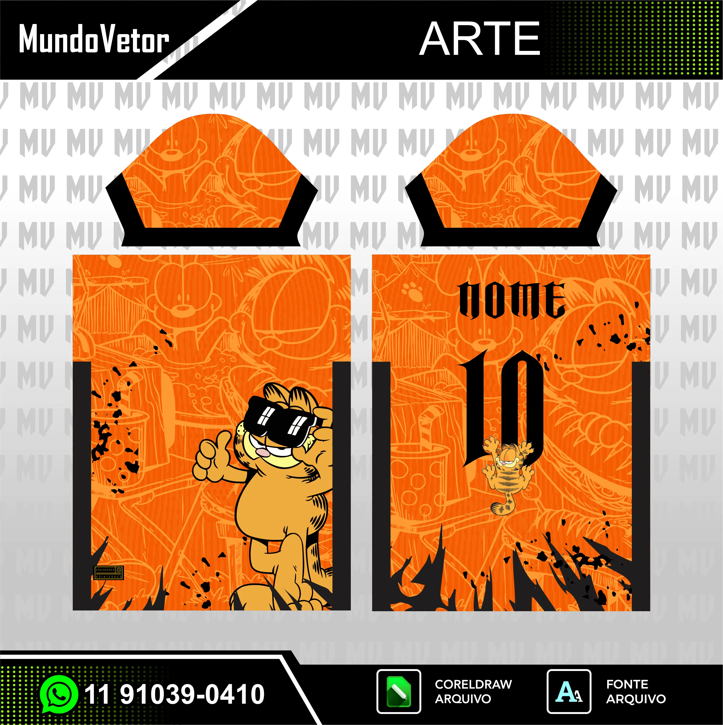 Arte Digital Camisa Garfield - Interclasse
