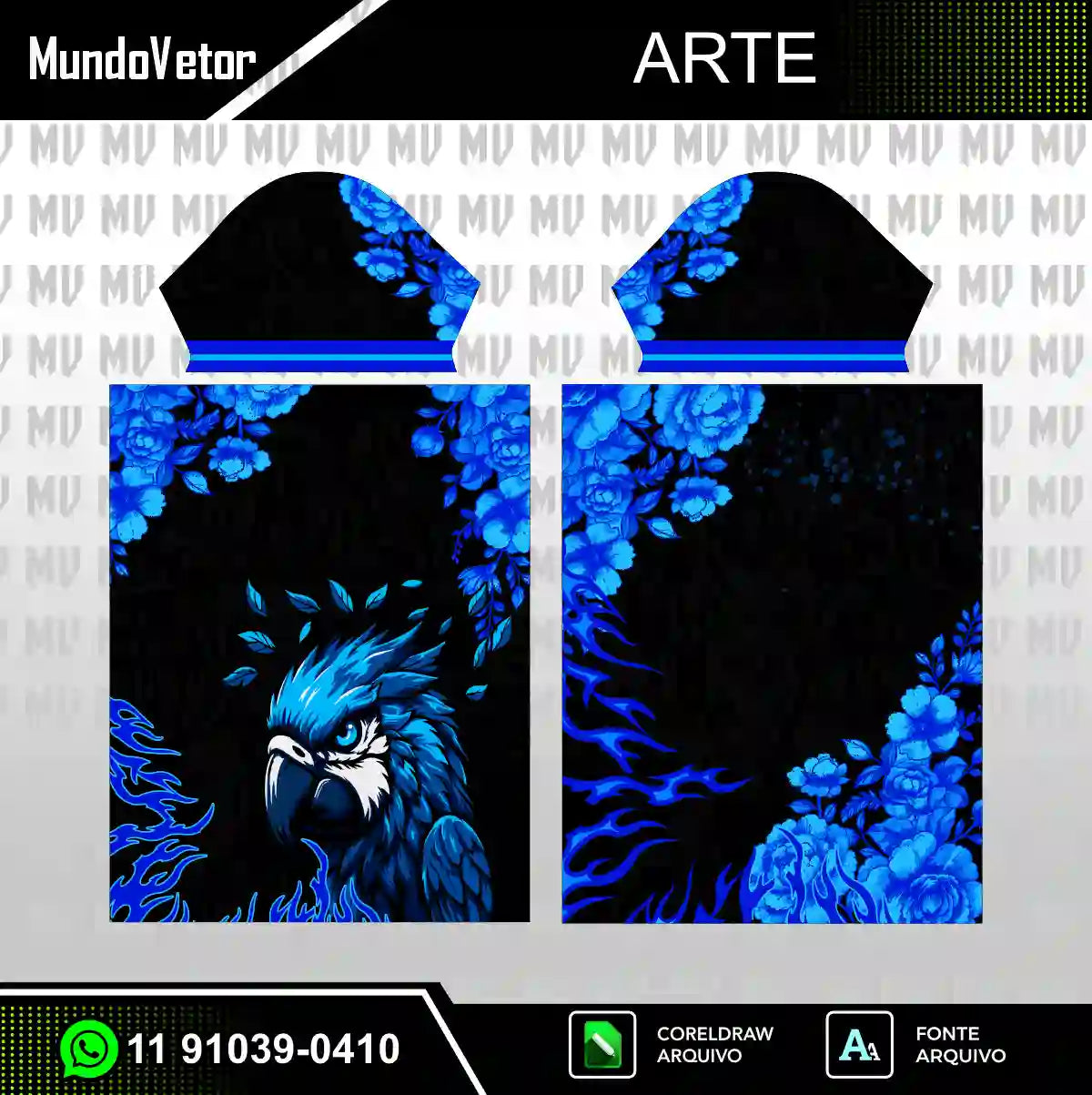 Arte Camisa Interclasse Arara Azul 2
