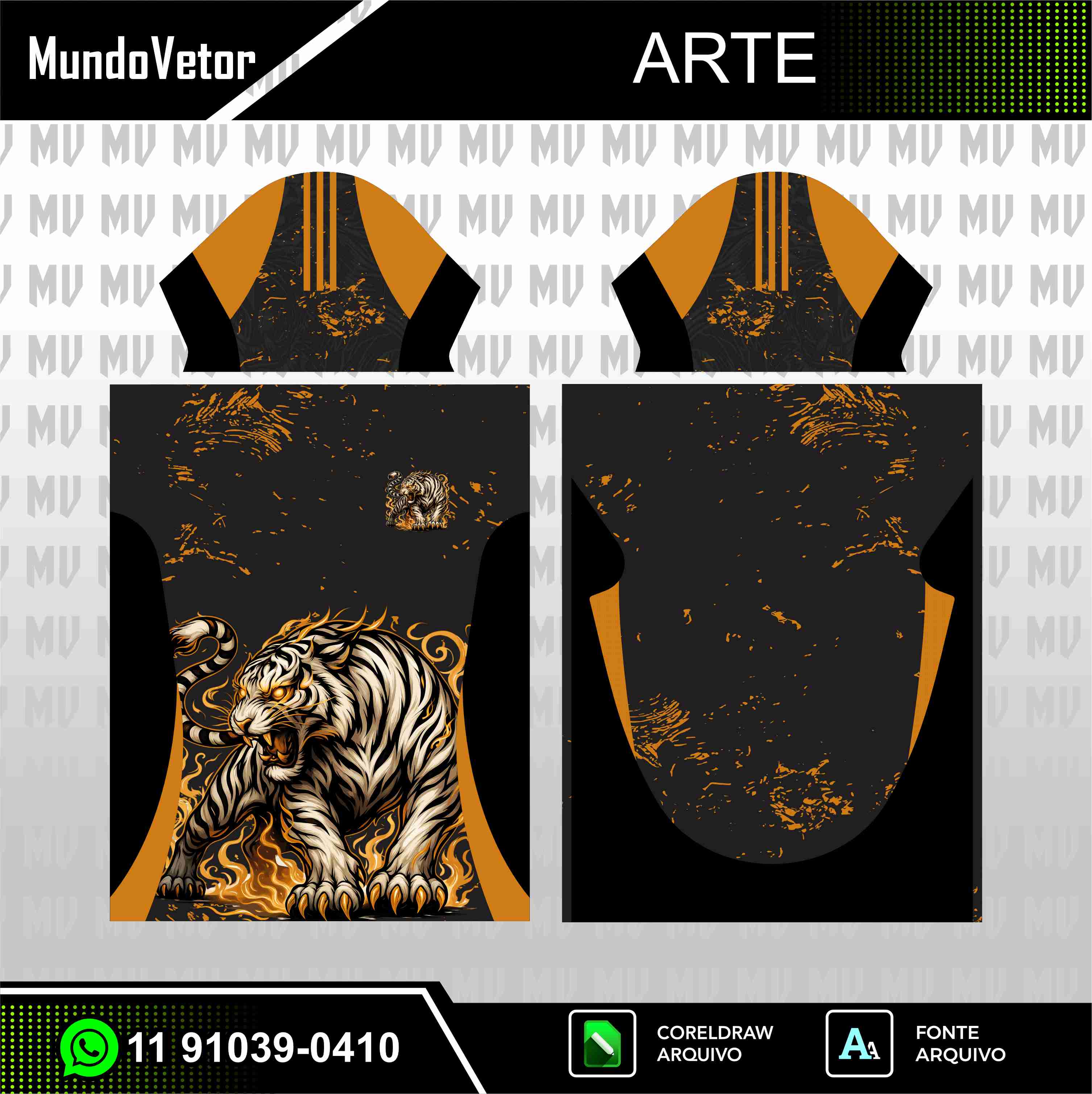 Arte Digital Tigre Dourado 2026 - Interclasse