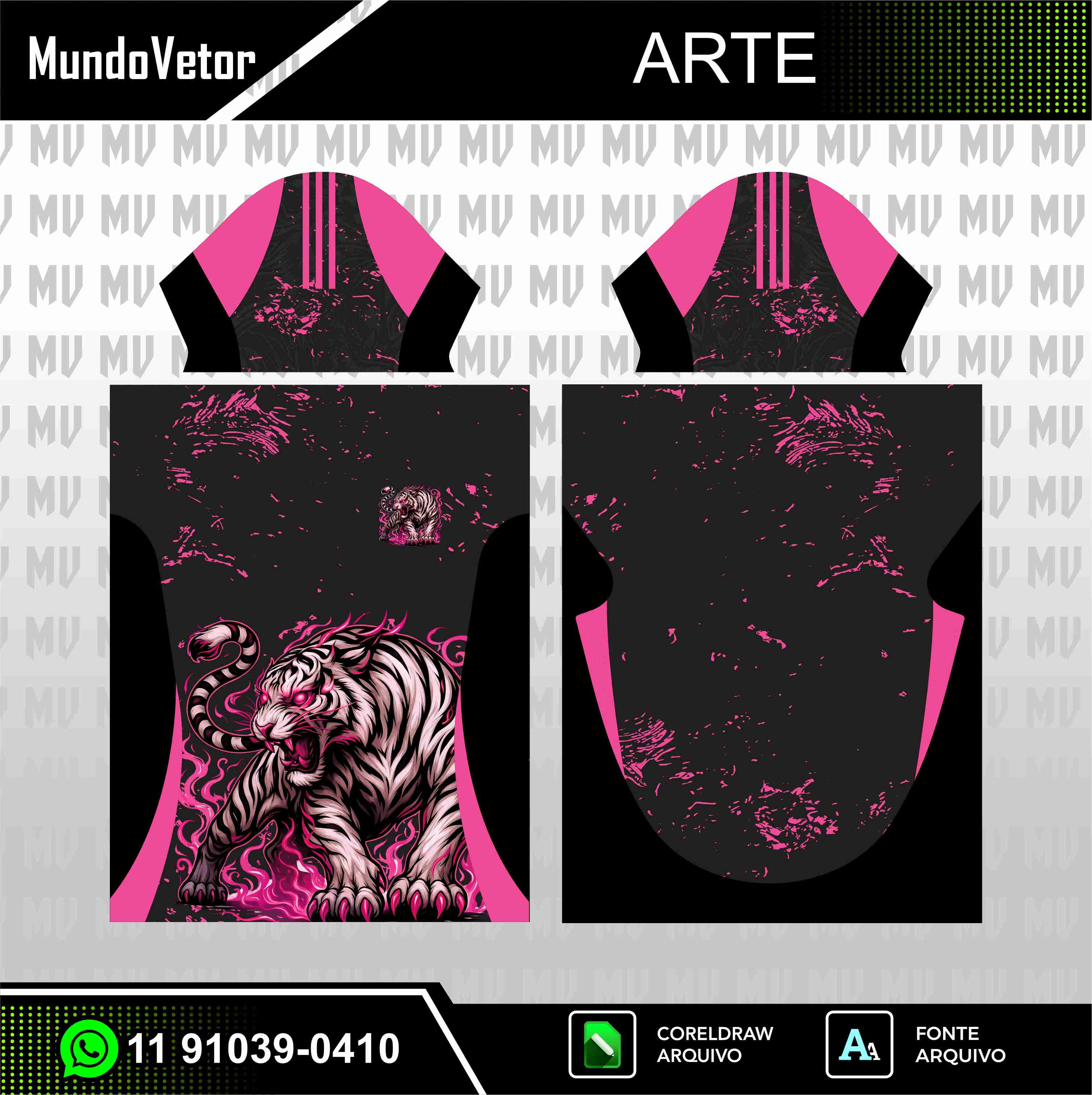Arte Digital Tigre Fucsia 2026 - Interclasse