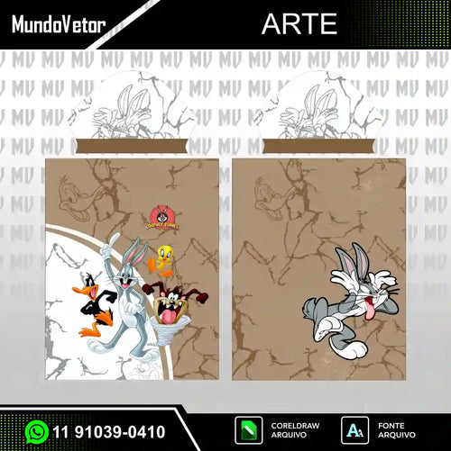 Arte Camisa Interclasse Looney Tunes