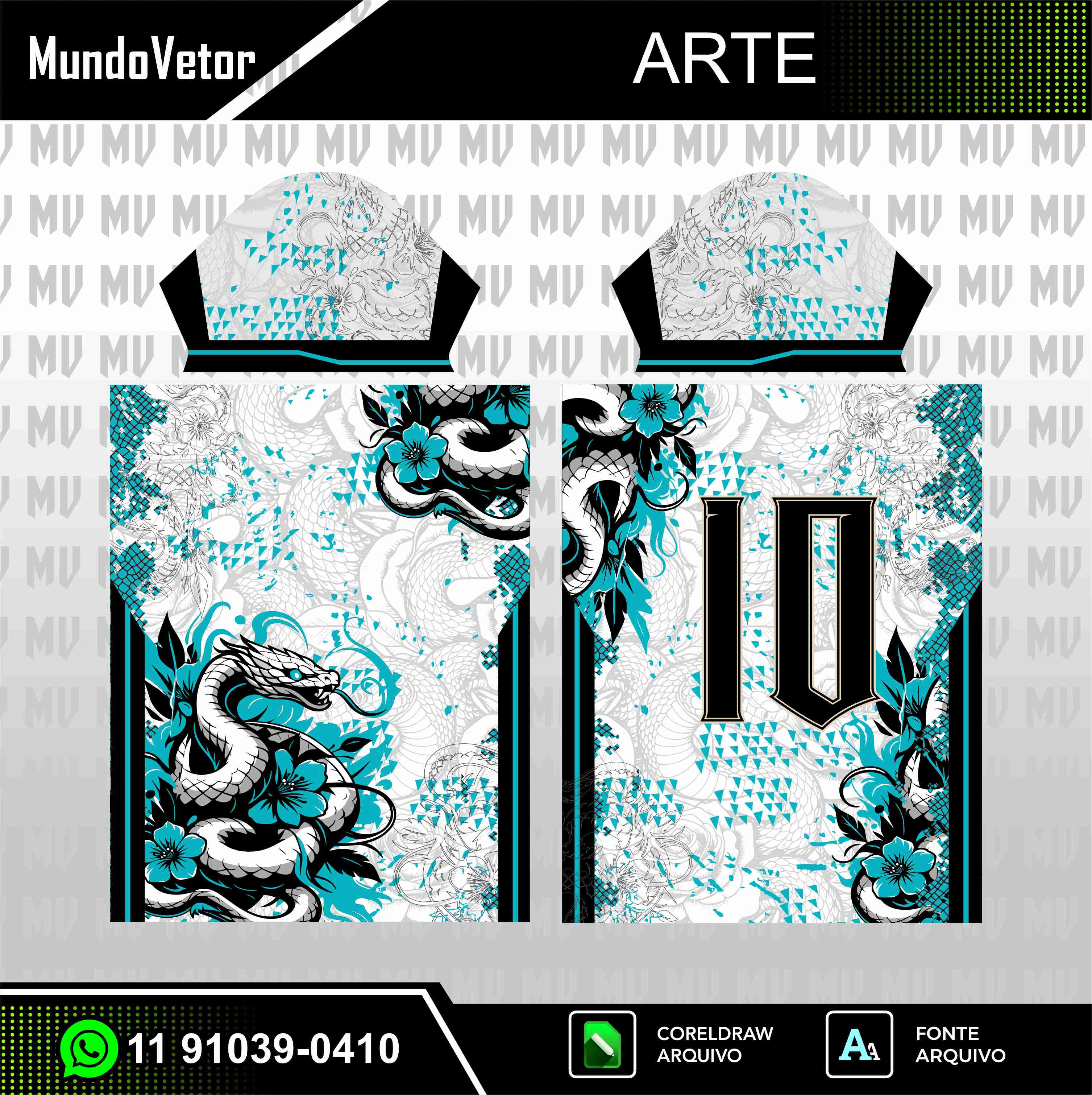 Arte Digital Camisa Cobra Azul 2.0 2026 - Interclasse