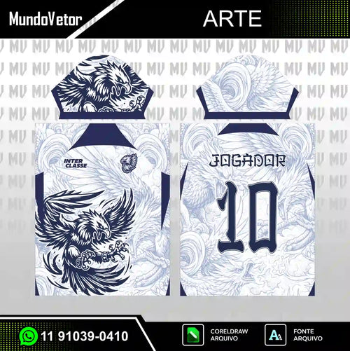 Arte Camisa Interclasse Fênix Azul