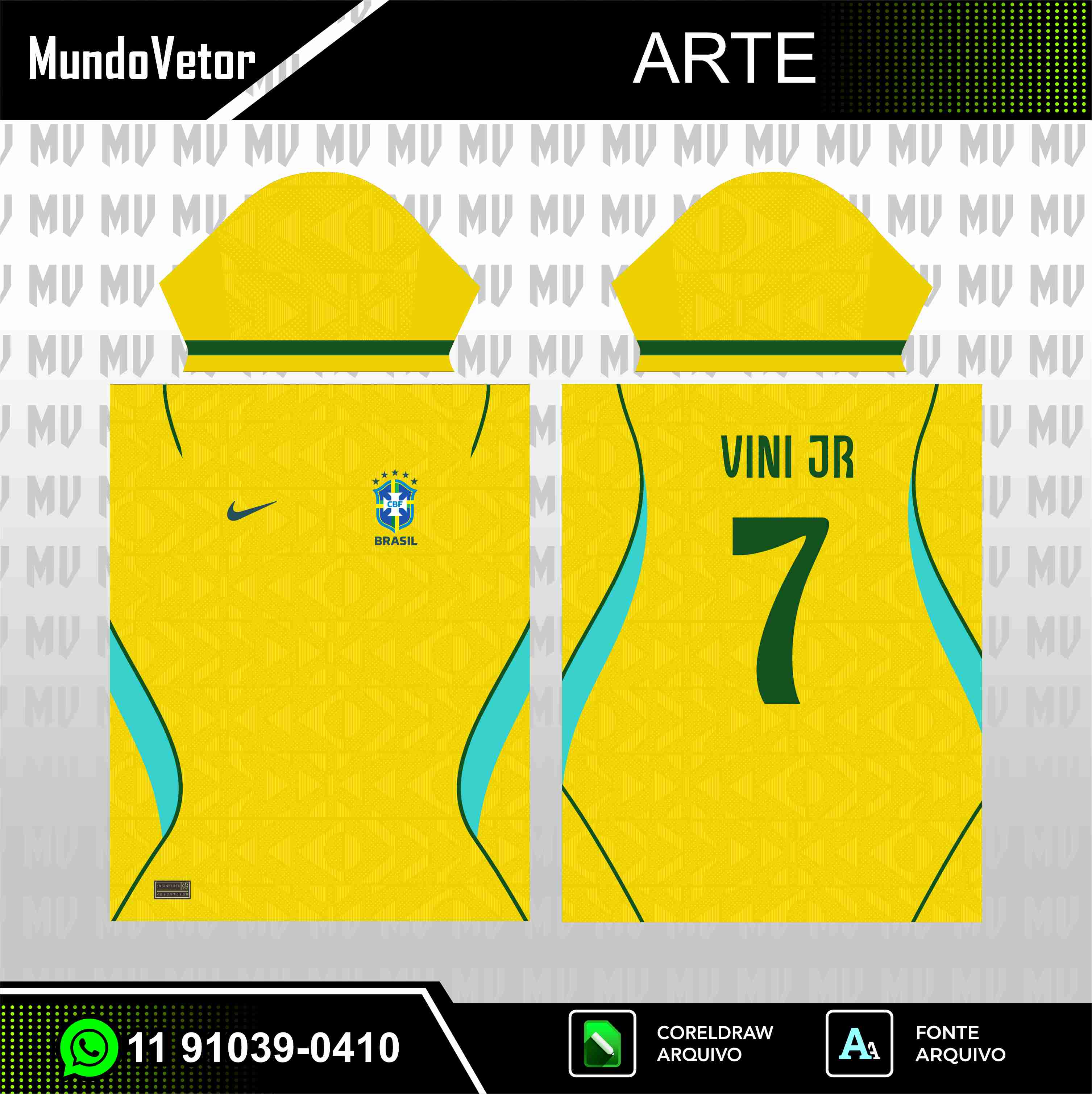 Arte Digital Camisa Seleção Brasileira Titular 2026.2027
