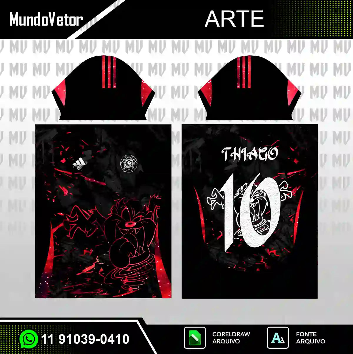 Arte Camisa Interclasse Taz Mania - Looney Tunes