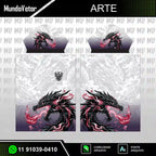 Arte Digital Vetor camisa interclasse nono ano terceirão dragão fogo