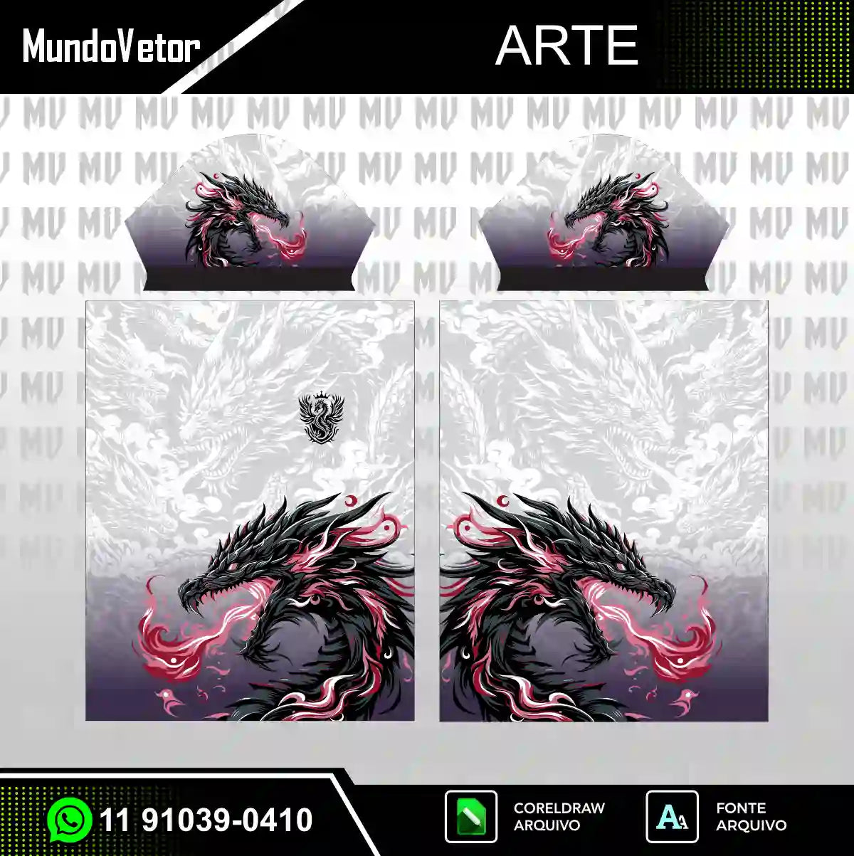 Arte Digital Vetor camisa interclasse nono ano terceirão dragão fogo