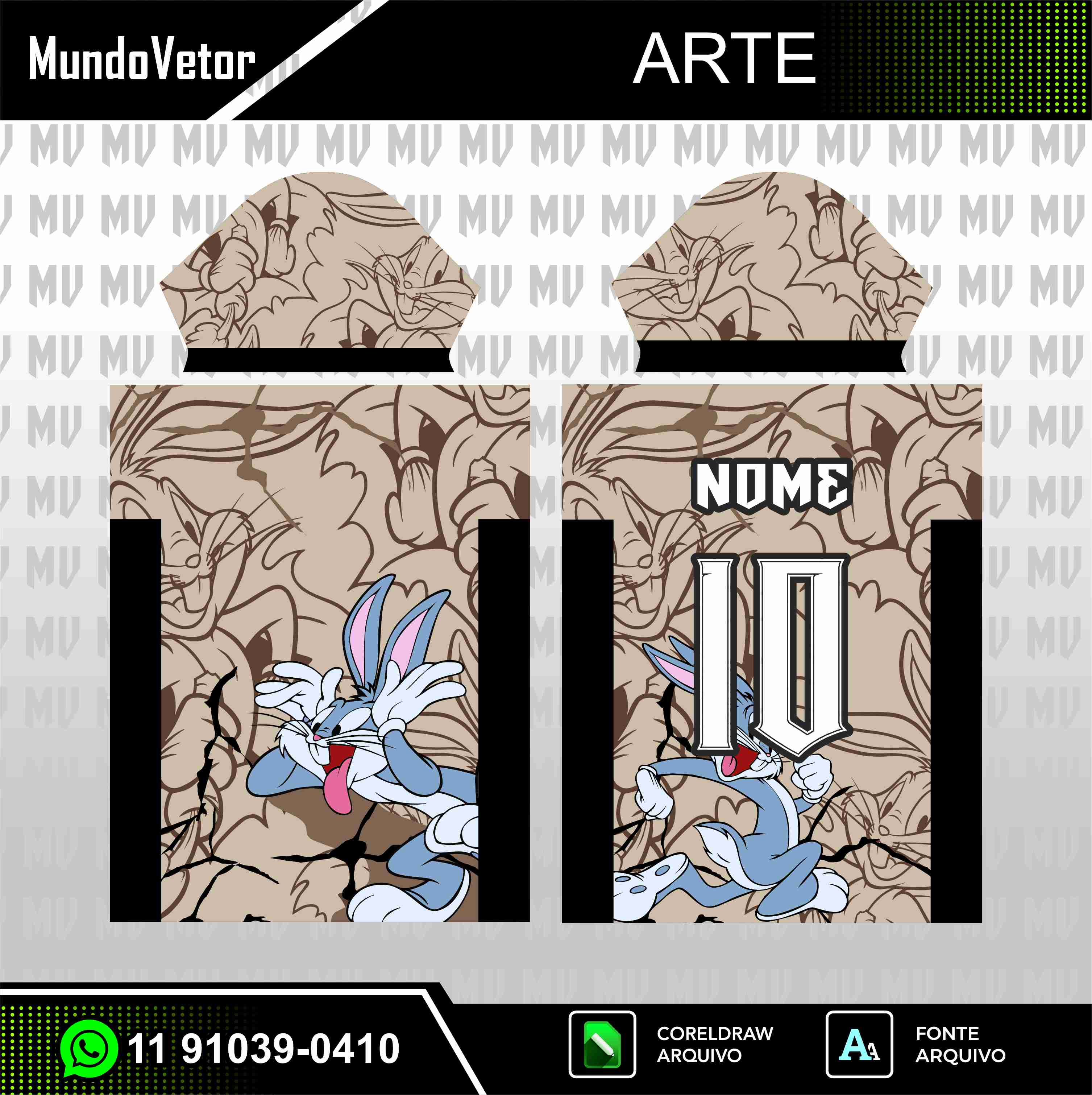 Arte Digital Camisa Interclasse Pernalonga 2026