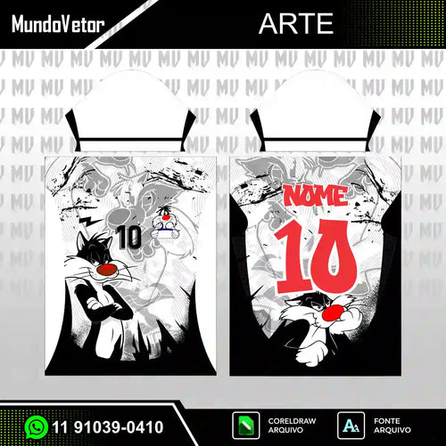 Arte Digital Camisa Frajola - Looney Tunes - Interclasse