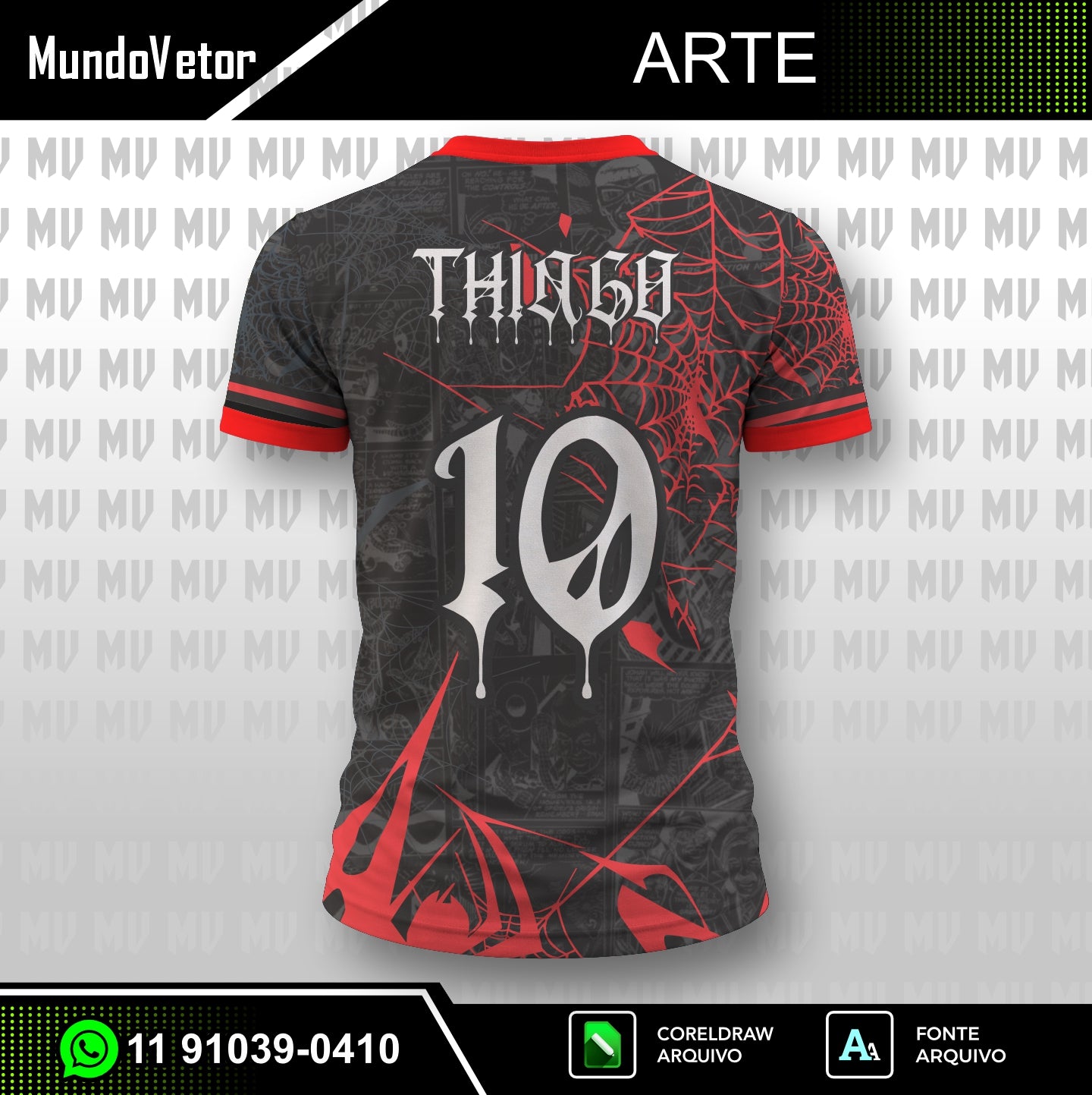 Arte Digital Camisa Interclasse SpiderMan