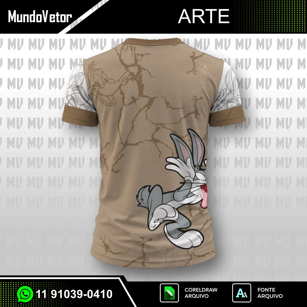 Arte Camisa Interclasse Looney Tunes