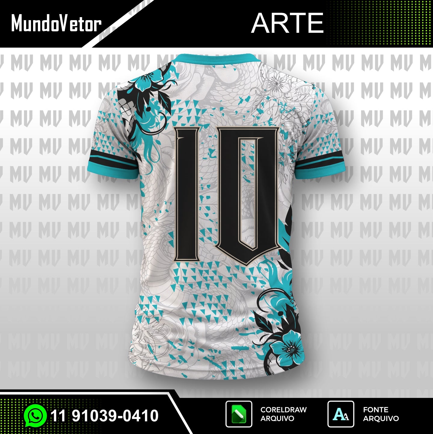 Arte Digital Camisa Cobra Azul 2.0 2026 - Interclasse