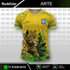 Arte Digital Camisa Seleção Brasileira Onça Copa 2026