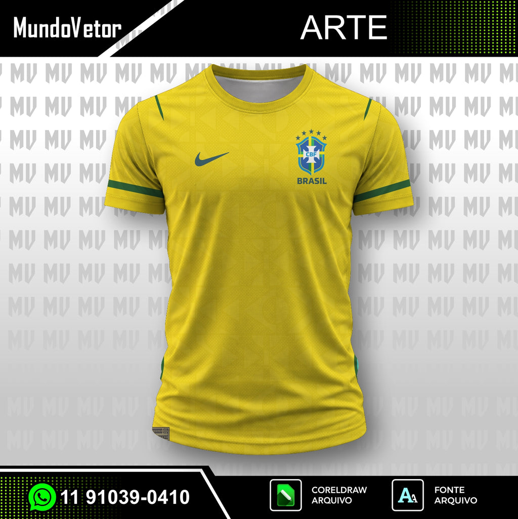 Arte Digital Camisa Seleção Brasileira Titular 2026.2027