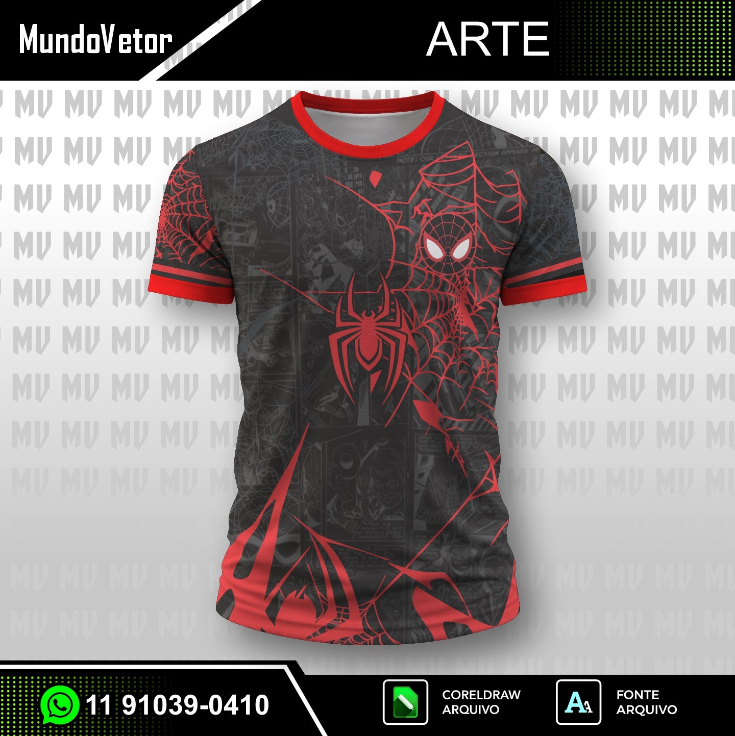 Arte Digital Camisa Interclasse SpiderMan