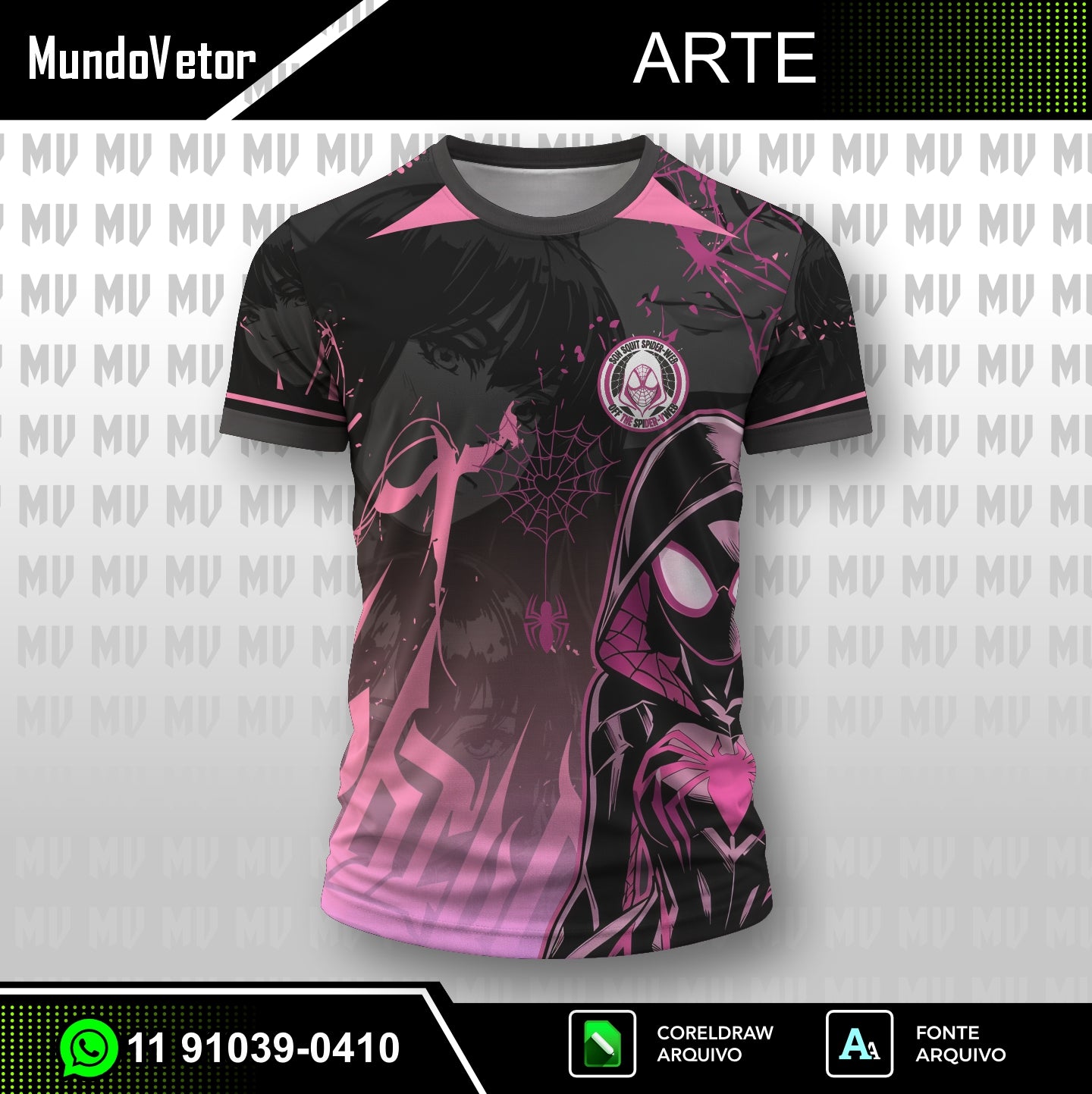 Arte Digital Camisa Interclasse Mulher-Aranha 2026