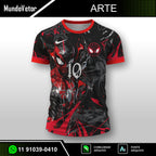 Arte Digital Camisa Interclasse Black Spider