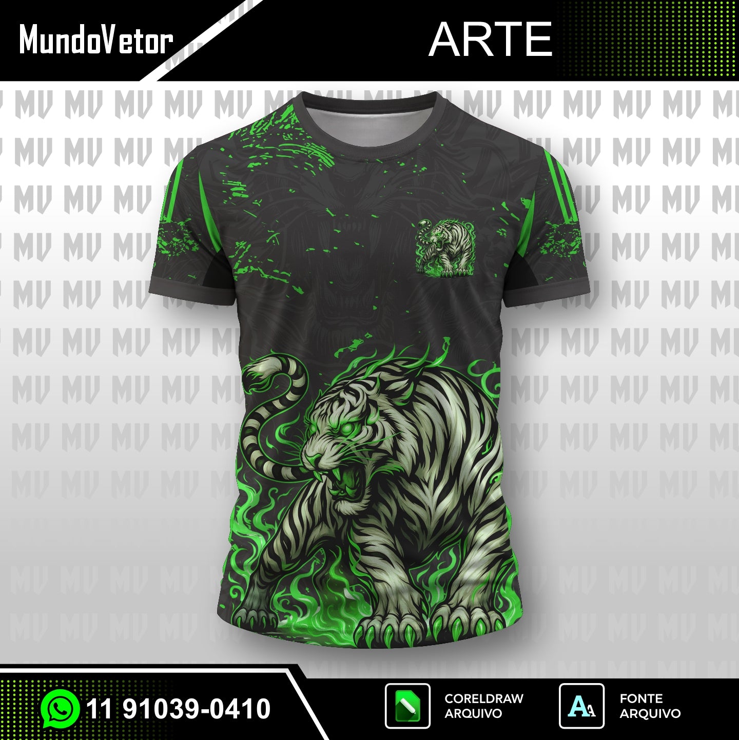 Arte Digital Tigre Verde 2026 - Interclasse
