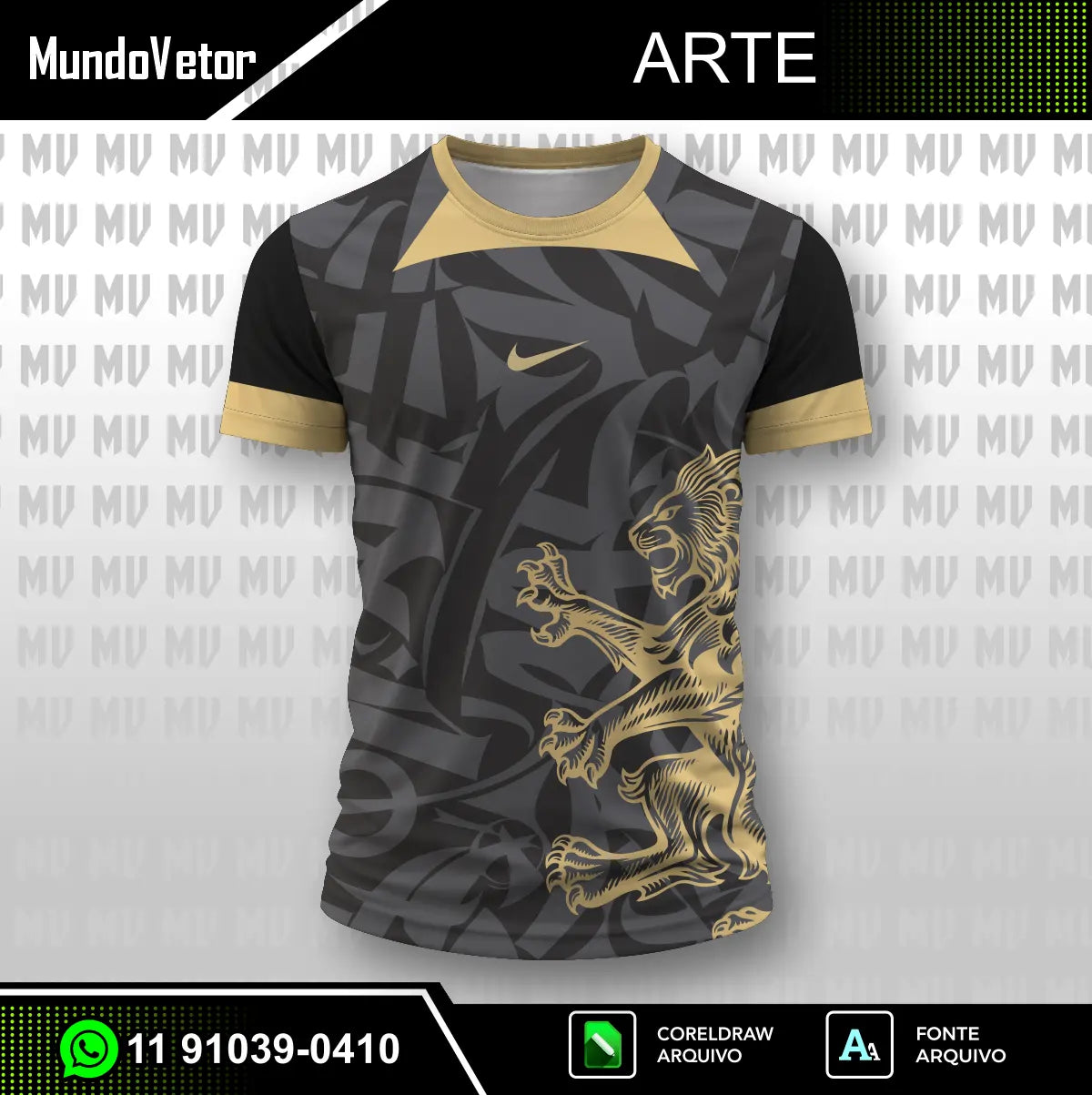 Arte Camisa Leão Concept