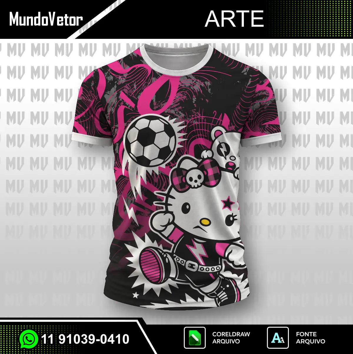 Arte Camisa Interclasse Hello Kitty