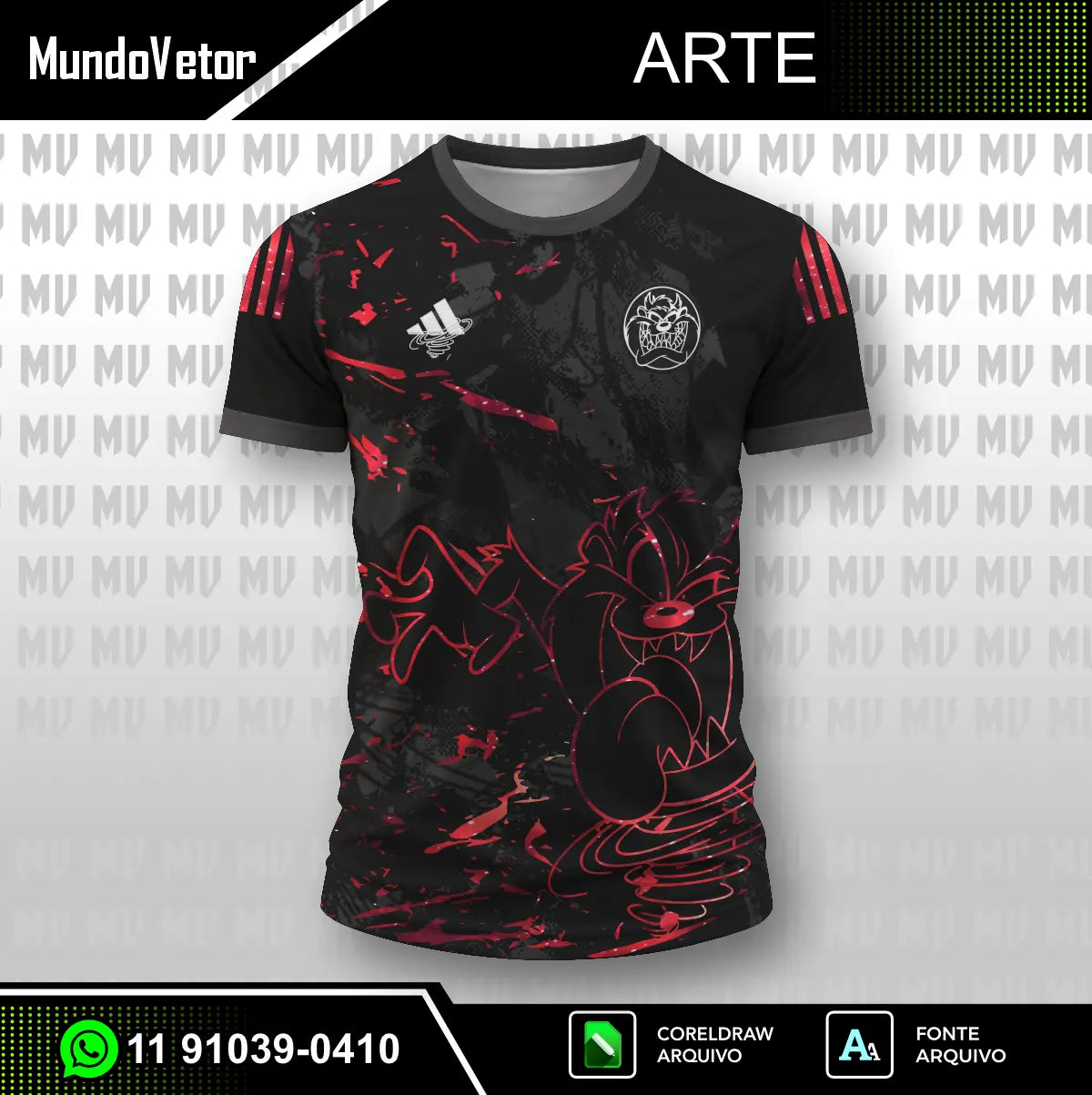 Arte Camisa Interclasse Taz Mania - Looney Tunes