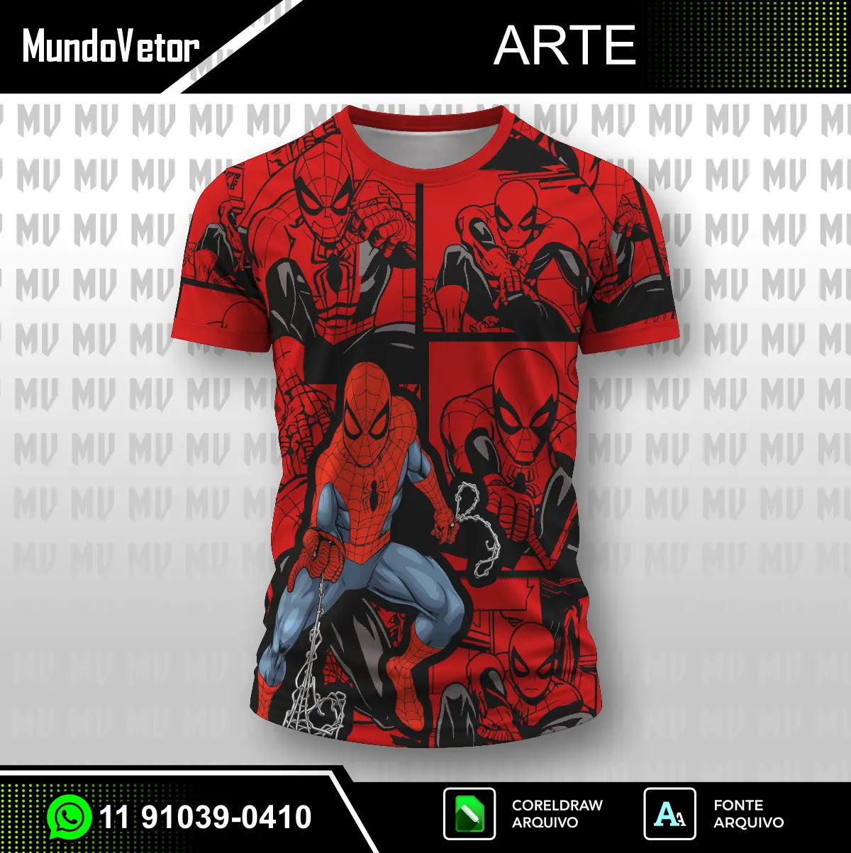 Arte Camisa Interclasse Homem Aranha