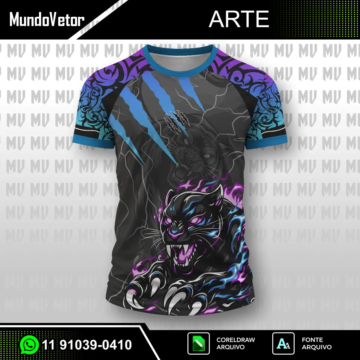 Arte Digital Vetor camisa interclasse nono ano terceirão pantera
