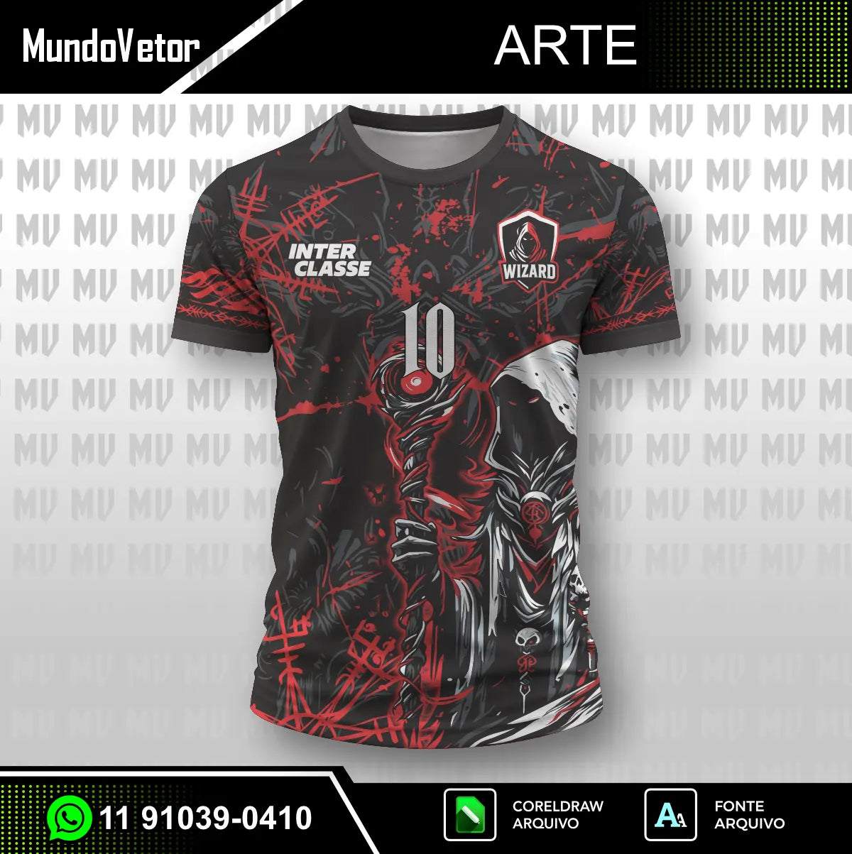 Arte Camisa Interclasse Mago Red